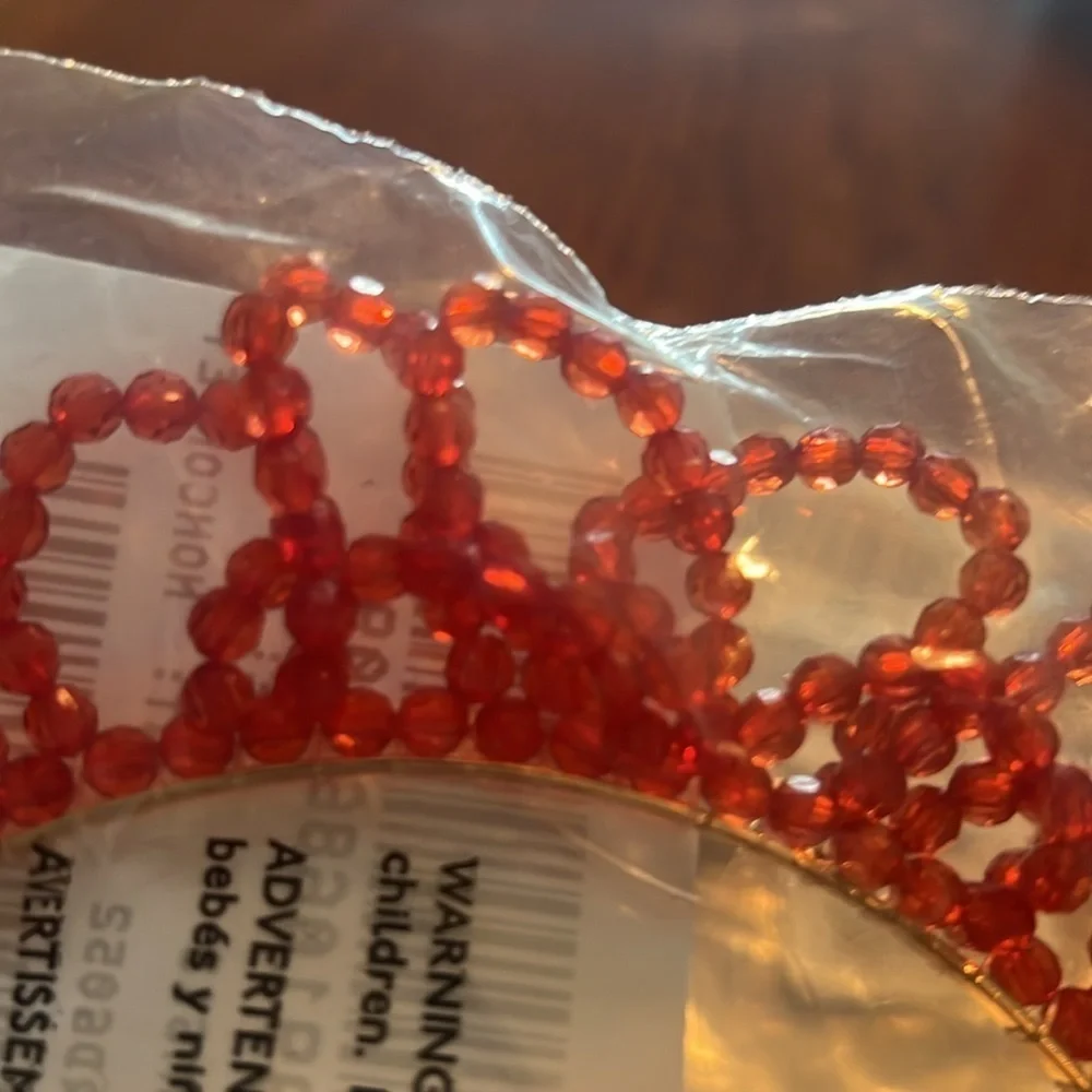 Crewcuts X J Crew Girls' Red beaded Princess tiara Gold headband NEW Party